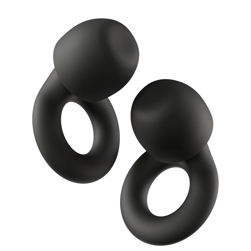 2 Ear Plugs – Ultra-Comfy Reusable 24dB (SNR) Noise-Reducing Earplugs for Sleep, Deep Focus, Travel, Noise Sensitivity, Flexible Hearing Protection, Customizable Fit