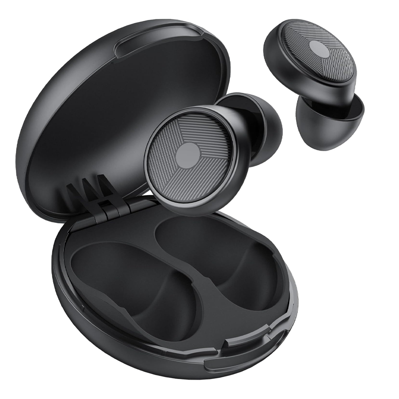 Ear Plugs for Sleeping Noise Cancelling -45dB, Soft and Reusable Silicone Hearing Protection Earplugs with 8 Eartips and Carrying Case, for Sleeping, Concert, Working, Studying, Traveling (Black)