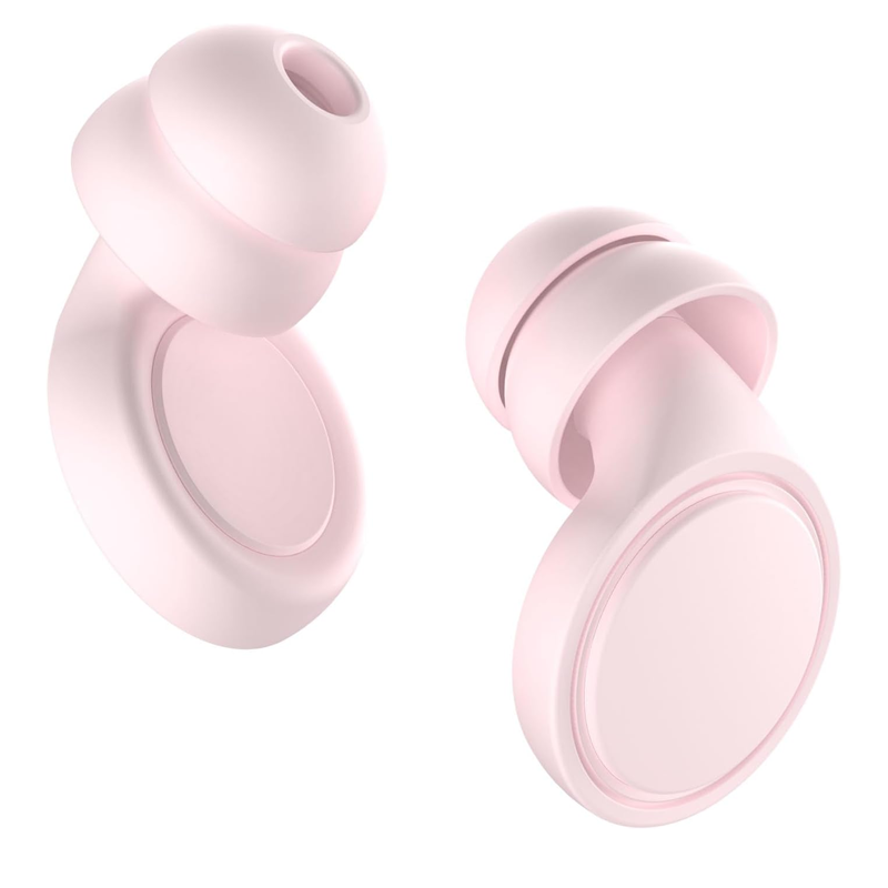 Ear Plugs for Sleeping Noise Cancelling, Soft Silicone Ear Plugs Hearing Protection 30dB, Reusable Earplugs for Concert, Festival, Sleep and Noise Sensitivity - Pink